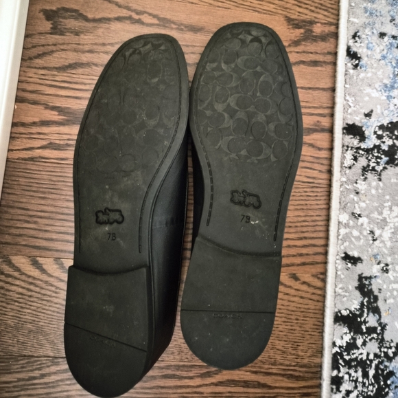 Coach Black Leather Emilia Mary Jane Flats - Picture 3 of 4